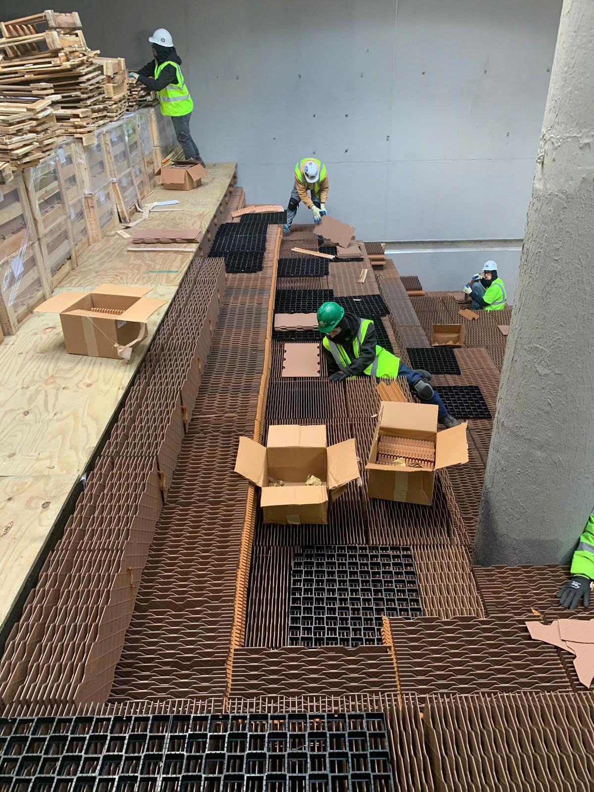 Thi công tháp địa nhiệt - Nhà Quốc hội Mỹ