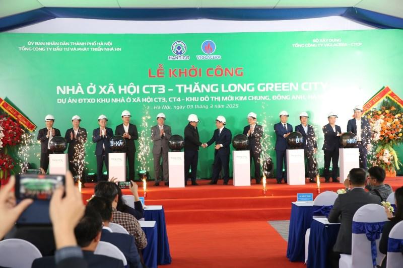 LỄ KHỞI CÔNG CÔNG TRÌNH CT3 - THĂNG LONG GREEN CITY, DẤU MỐC MỚI VỀ PHÁT TRIỂN NHÀ Ở XÃ HỘI TẠI THỦ ĐÔ